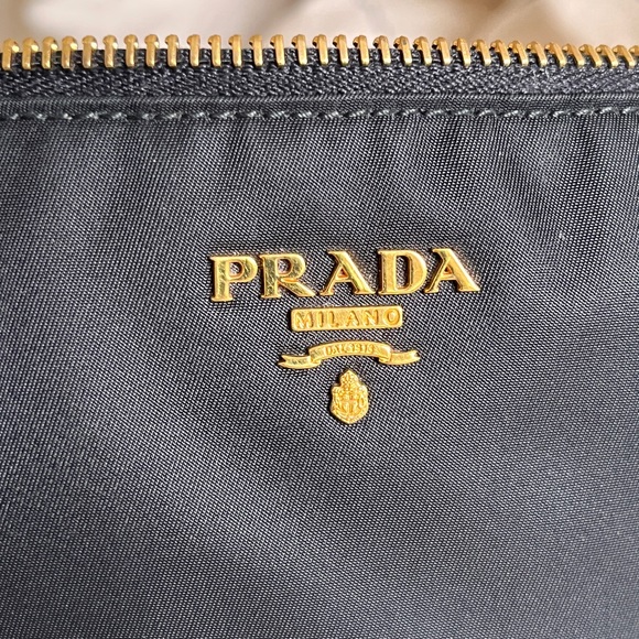 Prada Nylon Pouchette Leather Top Handle - Picture 2 of 6